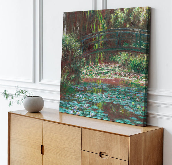 Quadro Stampa su Tela con Telaio in Legno Claude Monet - Water Lily Pond