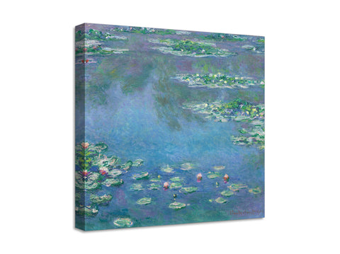 Quadro Stampa su Tela con Telaio in Legno Claude Monet - Water Lilies