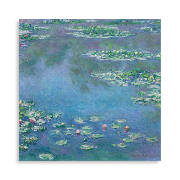 Quadro Stampa su Tela con Telaio in Legno Claude Monet - Water Lilies