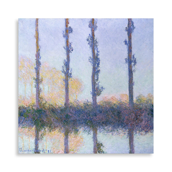 Quadro Stampa su Tela con Telaio in Legno Claude Monet - The Four Trees