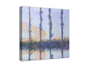 Quadro Stampa su Tela con Telaio in Legno Claude Monet - The Four Trees