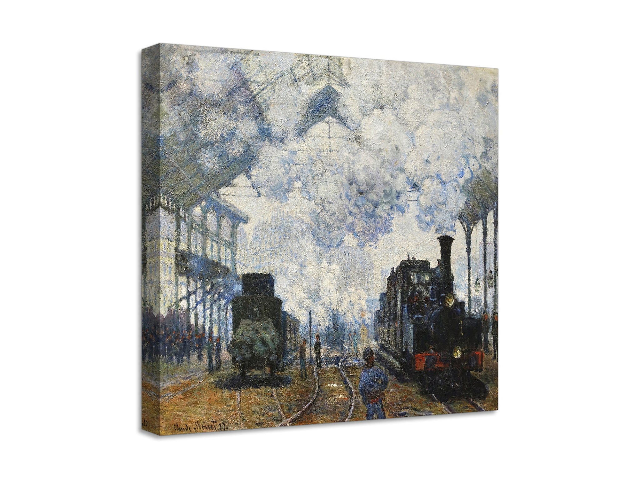 Quadro Stampa su Tela con Telaio in Legno Claude Monet - Arrival of the Normandy Train