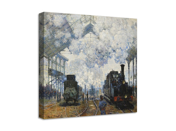 Quadro Stampa su Tela con Telaio in Legno Claude Monet - Arrival of the Normandy Train