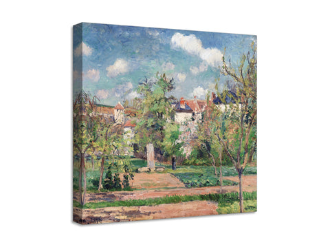 Quadro Stampa su Tela con Telaio in Legno Camille Pissarro - The Garden in the sun, Pontoise