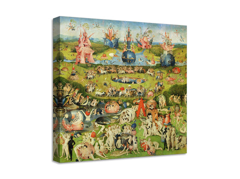 Quadro Stampa su Tela con Telaio in Legno Hieronymus Bosch - The Garden of Earthly