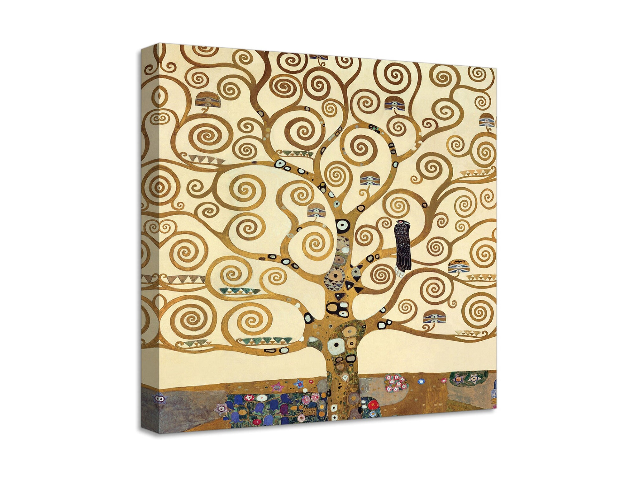 Quadro Stampa su Tela con Telaio in Legno Gustav Klimt - The Tree of Life