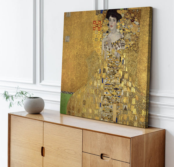 Quadro Stampa su Tela con Telaio in Legno Gustav Klimt - Portrait of Adele Bloch-Bauer