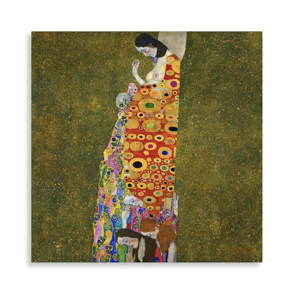 Quadro Stampa su Tela con Telaio in Legno Gustav Klimt - Hope