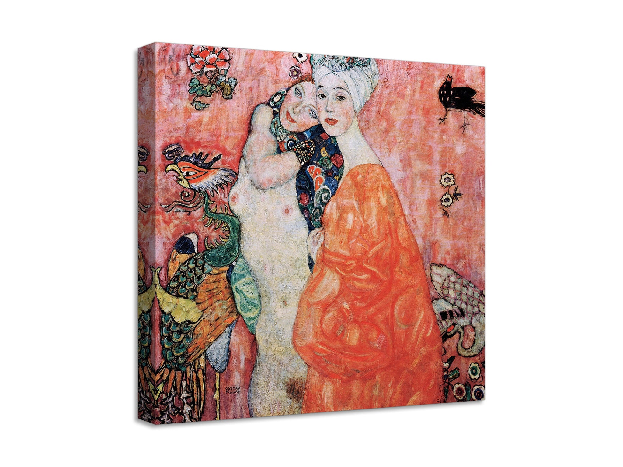 Quadro Stampa su Tela con Telaio in Legno Gustav Klimt - Le amiche