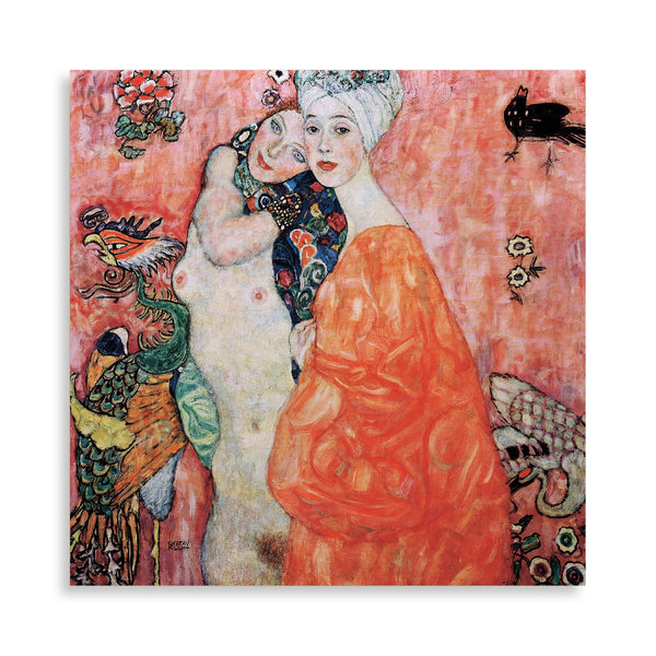 Quadro Stampa su Tela con Telaio in Legno Gustav Klimt - Le amiche