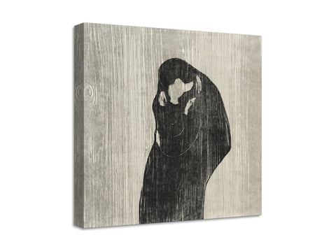 Quadro Stampa su Tela con Telaio in Legno Edvard Munch - The Kiss