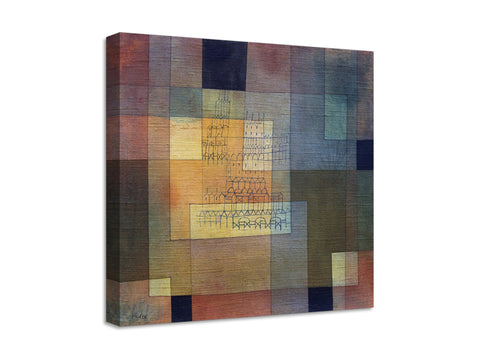 Quadro Stampa su Tela con Telaio in Legno Paul Klee - Polyphonic Architecture