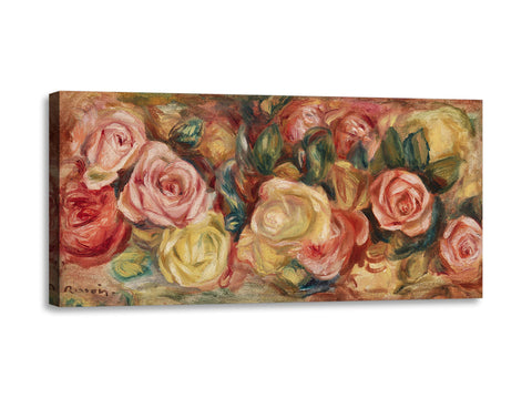 Quadro Stampa su Tela con Telaio in Legno Pierre-Auguste Renoir - Roses