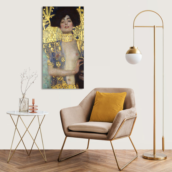 Quadro Stampa su Tela con Telaio in Legno Gustav Klimt - Judith and the Head of Holofernes