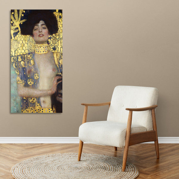 Quadro Stampa su Tela con Telaio in Legno Gustav Klimt - Judith and the Head of Holofernes