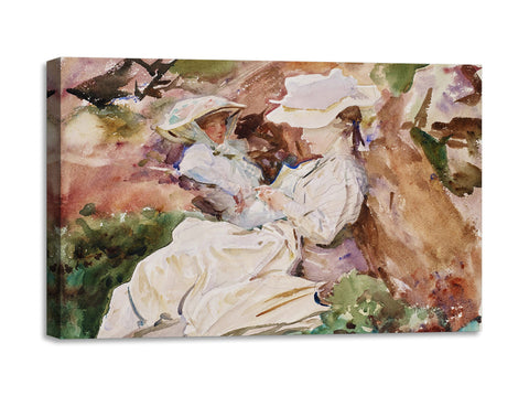 Quadro Stampa su Tela con Telaio in Legno John Singer Sargent - Mrs Barnard and her Daughter Dorothy