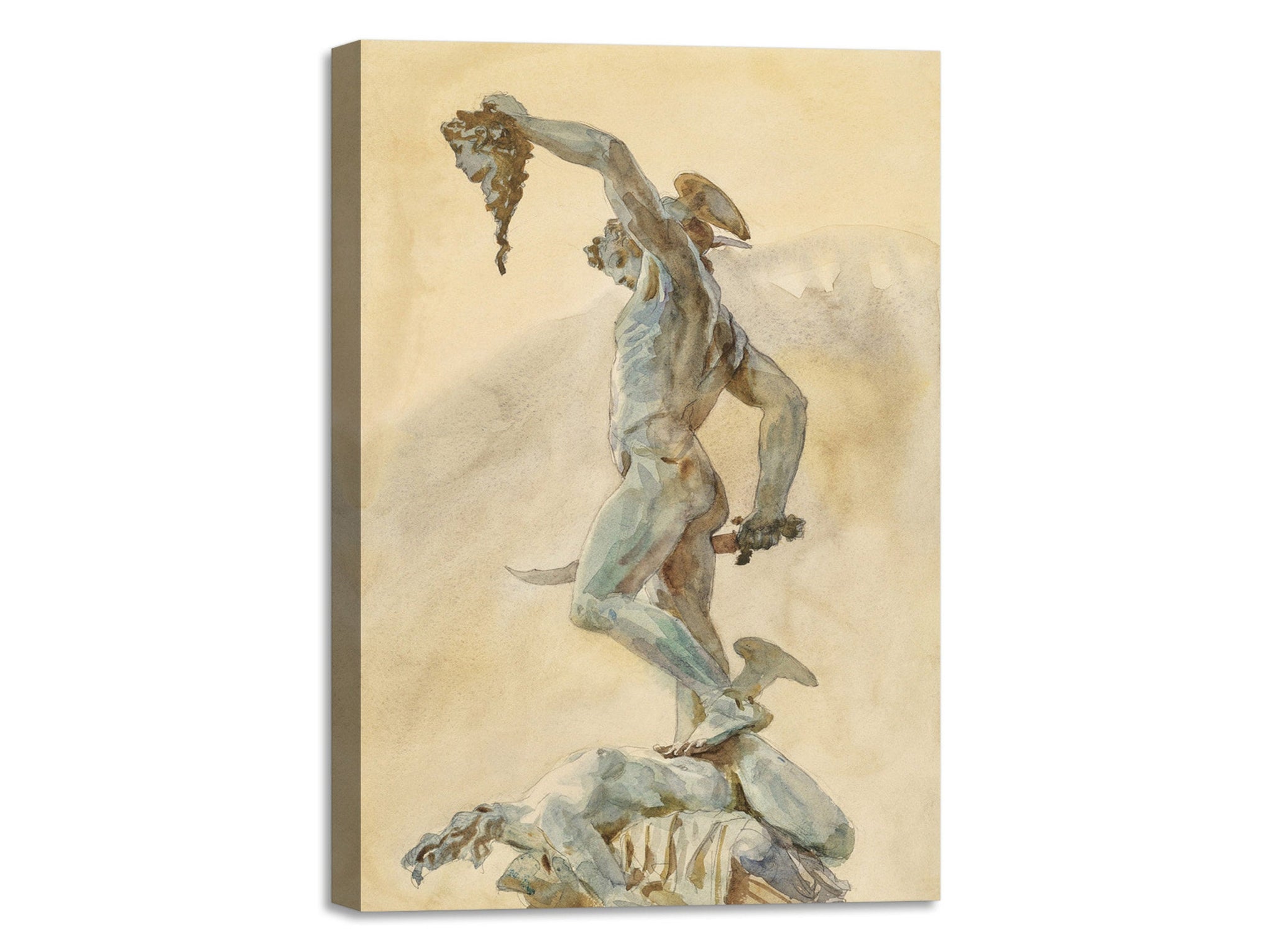 Quadro Stampa su Tela con Telaio in Legno John Singer Sargent - Sketch of Cellini’s Perseus