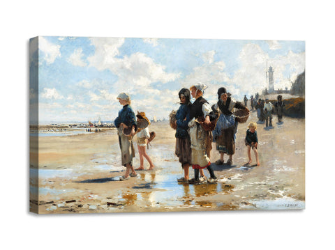 Quadro Stampa su Tela con Telaio in Legno John Singer Sargent - Setting Out to Fish