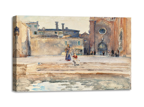 Quadro Stampa su Tela con Telaio in Legno John Singer Sargent - Campo dei Frari, Venice