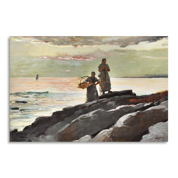 Quadro Stampa su Tela con Telaio in Legno Winslow Homer - Saco Bay