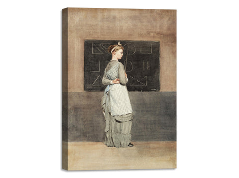 Quadro Stampa su Tela con Telaio in Legno Winslow Homer - Blackboard