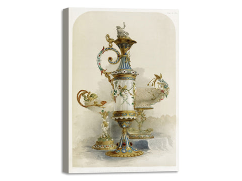 Quadro Stampa su Tela con Telaio in Legno Matthew Digby wyatt - Group of enamelled objects