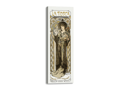 Quadro Stampa su Tela con Telaio in Legno Alphonse Mucha - La Tosca