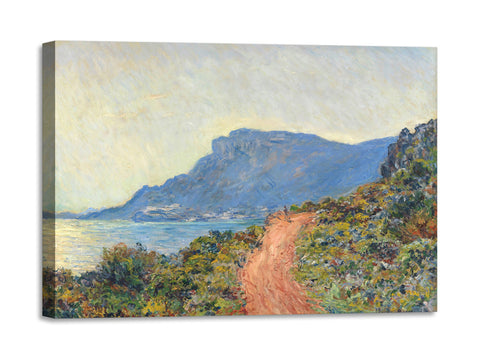 Quadro Stampa su Tela con Telaio in Legno Claude Monet - The Corniche near Monaco