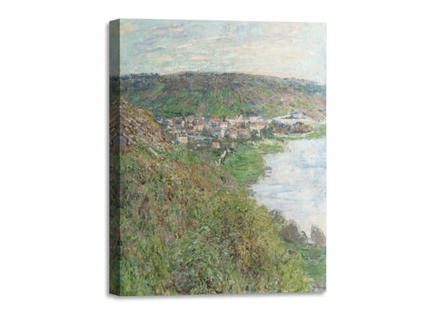 Quadro Stampa su Tela con Telaio in Legno Claude Monet - View of Vétheuil