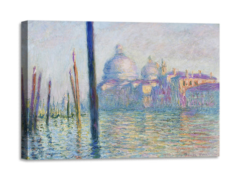 Quadro Stampa su Tela con Telaio in Legno Claude Monet - Le Grand Canal