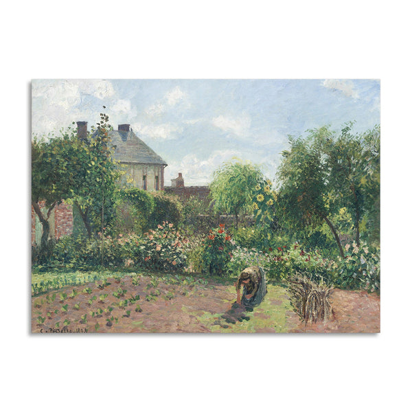 Quadro Stampa su Tela con Telaio in Legno Camille Pissarro - The Artist’s Garden at Eragny