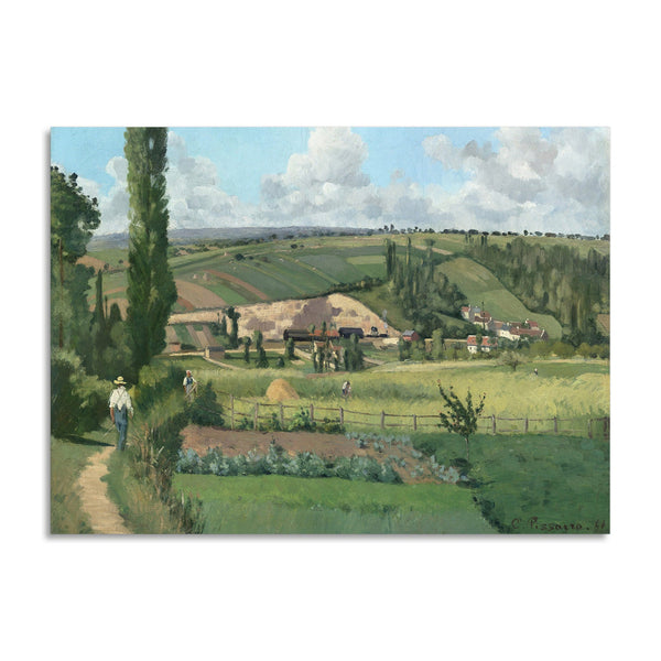 Quadro Stampa su Tela con Telaio in Legno Camille Pissarro - Landscape at Les Pâtis, Pontoise