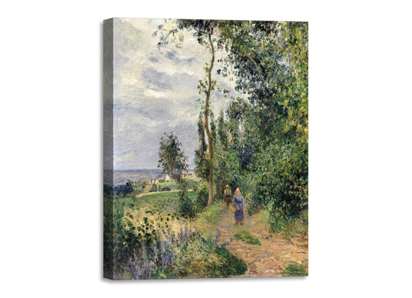 Quadro Stampa su Tela con Telaio in Legno Camille Pissarro - Côte des Grouettes near Pontoise