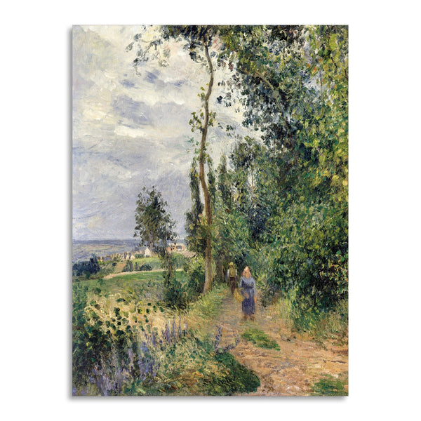 Quadro Stampa su Tela con Telaio in Legno Camille Pissarro - Côte des Grouettes near Pontoise