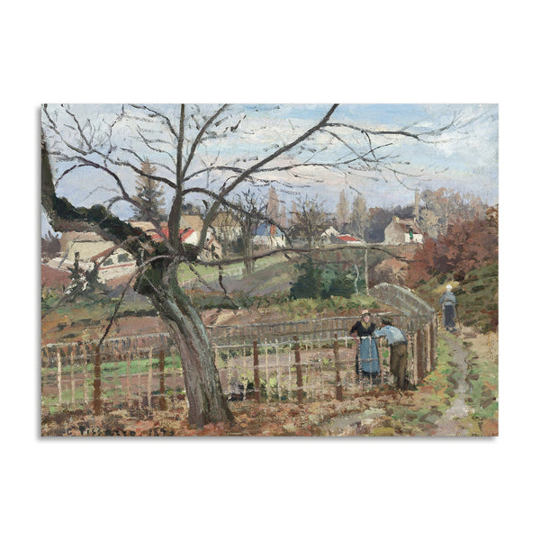 Quadro Stampa su Tela con Telaio in Legno Camille Pissarro - The Fence