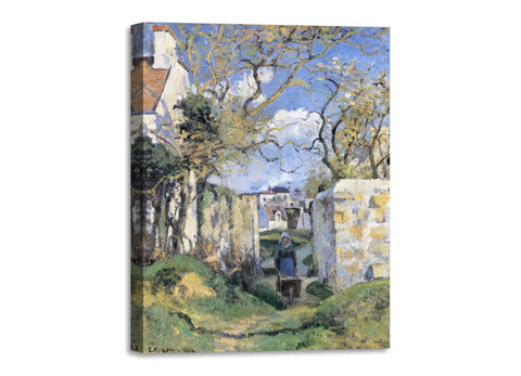 Quadro Stampa su Tela con Telaio in Legno Camille Pissarro - Landscape from Pontoise