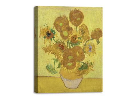 Quadro Stampa su Tela con Telaio in Legno Vincent van Gogh - Sunflowers