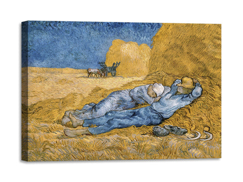 Quadro Stampa su Tela con Telaio in Legno Vincent van Gogh - The Siesta