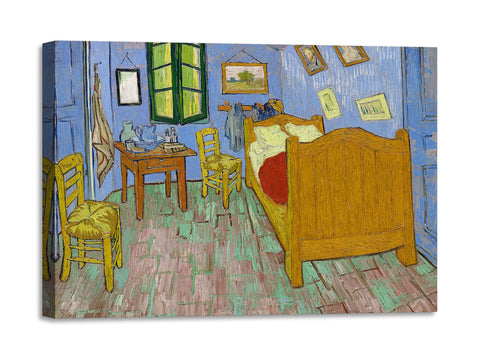 Quadro Stampa su Tela con Telaio in Legno Vincent van Gogh - The Bedroom