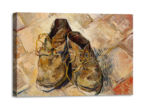 Quadro Stampa su Tela con Telaio in Legno Vincent van Gogh - Shoes