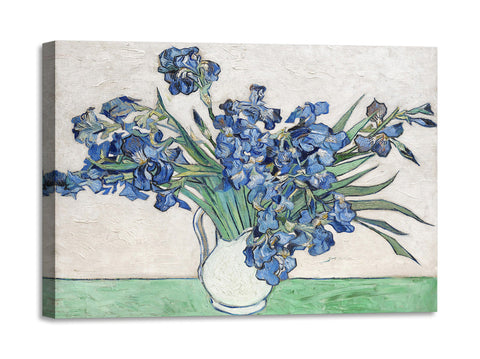 Quadro Stampa su Tela con Telaio in Legno Vincent van Gogh - Irises