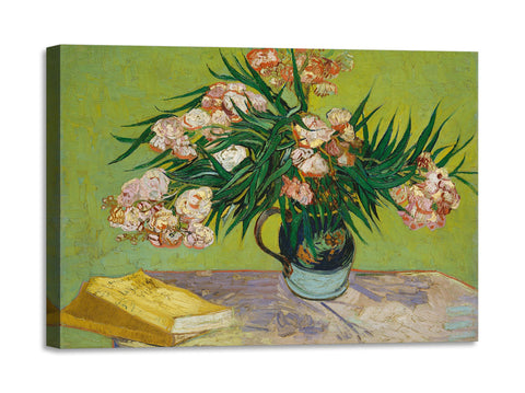 Quadro Stampa su Tela con Telaio in Legno Vincent van Gogh - Oleanders