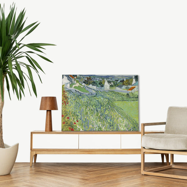 Quadro Stampa su Tela con Telaio in Legno Vincent van Gogh - Vineyards at Auvers