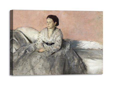 Quadro Stampa su Tela con Telaio in Legno Edgar Degas - Madam Rene de Gas