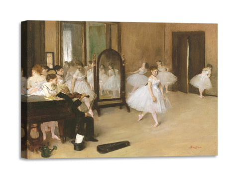 Quadro Stampa su Tela con Telaio in Legno Edgar Degas - The Dancing Class