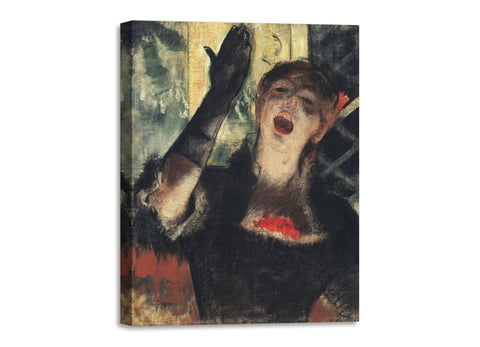 Quadro Stampa su Tela con Telaio in Legno Edgar Degas - Café Singer
