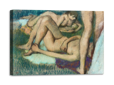 Quadro Stampa su Tela con Telaio in Legno Edgar Degas - Naked women