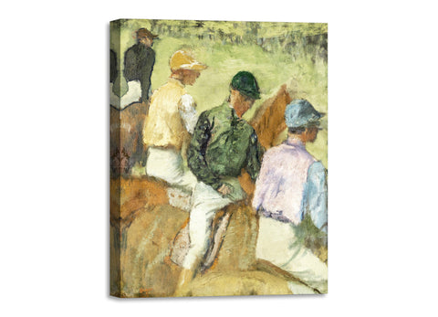 Quadro Stampa su Tela con Telaio in Legno Edgar Degas - Four Jockeys