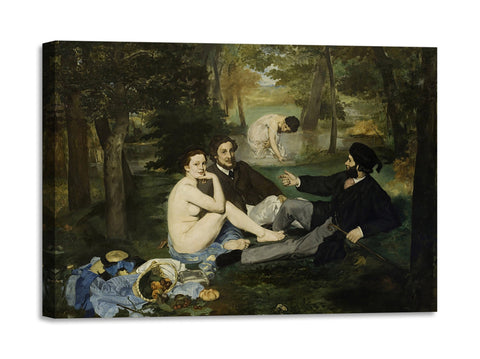 Quadro Stampa su Tela con Telaio in Legno Edouadr Manet - Luncheon on the Grass