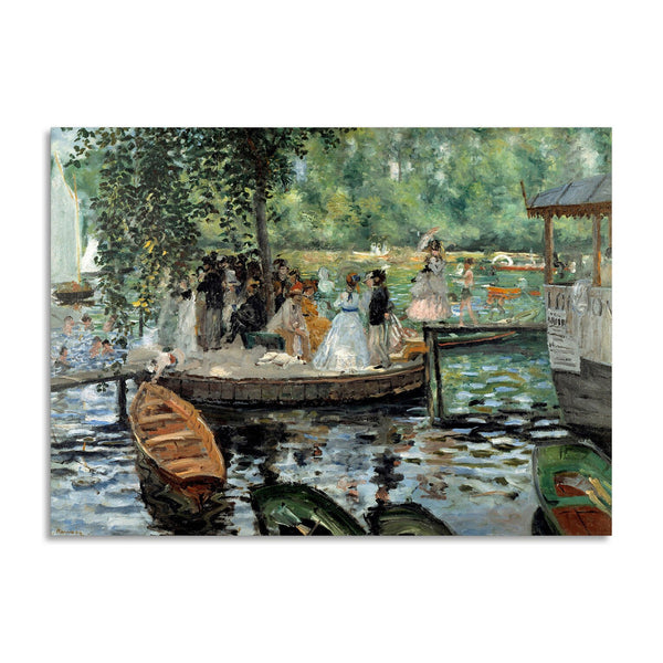 Quadro Stampa su Tela con Telaio in Legno Pierre-Auguste Renoir - La Grenouillère